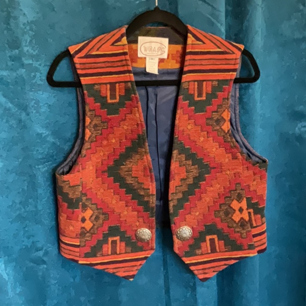 Colorful Geometric Patterned Vest